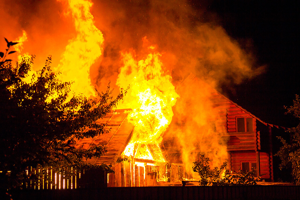 Maison en feu